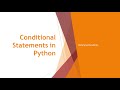 Conditional Statements in Python (if, else, elif) | Python Programming Lesson 3 | Undergrad Academy