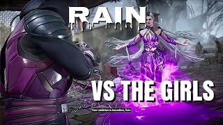 Mortal Kombat 11 - RAIN Vs. The Girls Dialogue Intros - MK11 ULTIMATE
