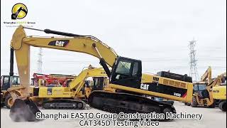 Caterpillar Cat 345d Used Excavator 45 Ton Large Crawler Bucket Earthwork Digger