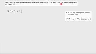 Markov inequality example 1