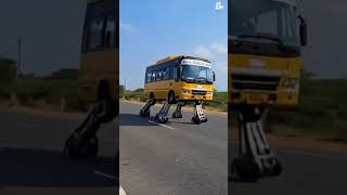 Yellow Bus Super Dance 🕺 #automobile #automotiveedit #aivfx #ai #aivideo #aiedits