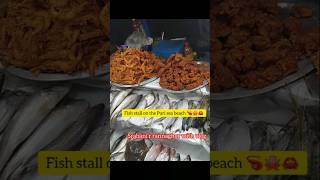 Fish stall on the Puri sea beach পুরীর সমুদ্রের ধারে মাছ ভাজা  #shorts #fishfry #puri #prawns #beach