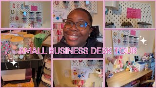 SMALL BUSINESS DESK TOUR || BRACELET MAKING SUPPLIES || ORGANIZATION TIPS|| JAYDA'S BEAD BOUTIQUE ✨💕