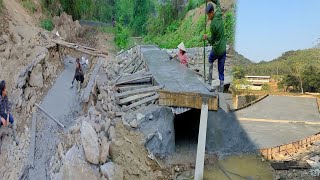 Full video of construction and completion of the road crossing the stream