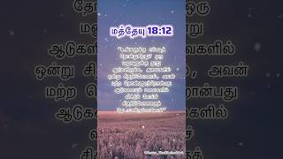 Bible verse of the day-“மத்தேயு (Matthew) 18:12 | Jesus says #dailyverse #jesuschrist #scripture