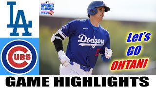 Los Angeles Dodgers Vs. Chicago Cubs Game Highlights MLB l Training Spring 2025