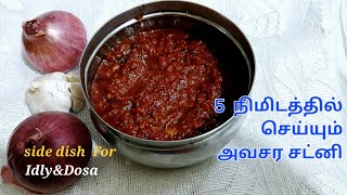 இனி இட்லி  தோசைக்கு இந்த சட்னி தான் செய்வீங்க|Poodu Chutney in Tamil|How to Make Garlic Chutney😋😋