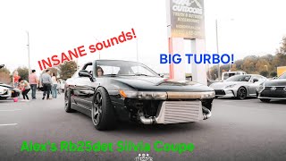 Walk-around, description and sound clips of this gangster RB25DET s13 silvia coupe BIG TURBO