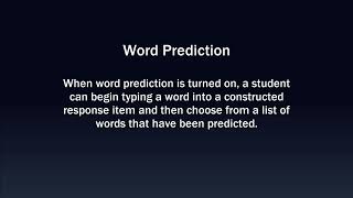 CA Accessibility Resource: Word Prediction