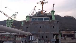 黒油積載油槽船（タンカー）松浦造船所「第一協和丸」船内各所・進水後各種艤装作業②（77）