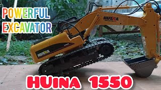 Unboxing Heavy Duty RC Scale Excavator Huina 1550 Scale 1:14