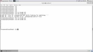 Linux - Break statement