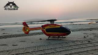 RC ERA C190: Airbus EC145 Eurocopter Takes off from Beach