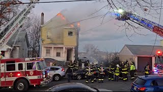 Passaic, NJ Fire Department Operating At A 3rd Alarm Fire (Lafayette Ave) 1/7/25