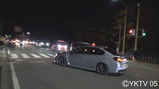 緊急走行！！WRX S4覆面パトカー  暴走バイク追跡【高知県警】