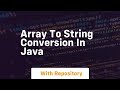 array to string conversion in java