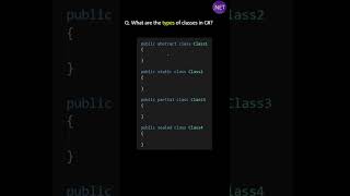 What are the type of classes in C# ?