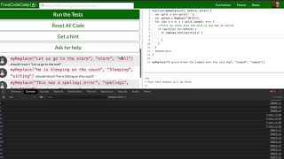 Lets Play Free Code Camp Intermediate Algorithm Scripting: Search and Replace