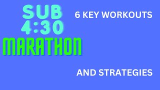 SUB 4:30 Marathon - 6 KEY Workouts and Strategies