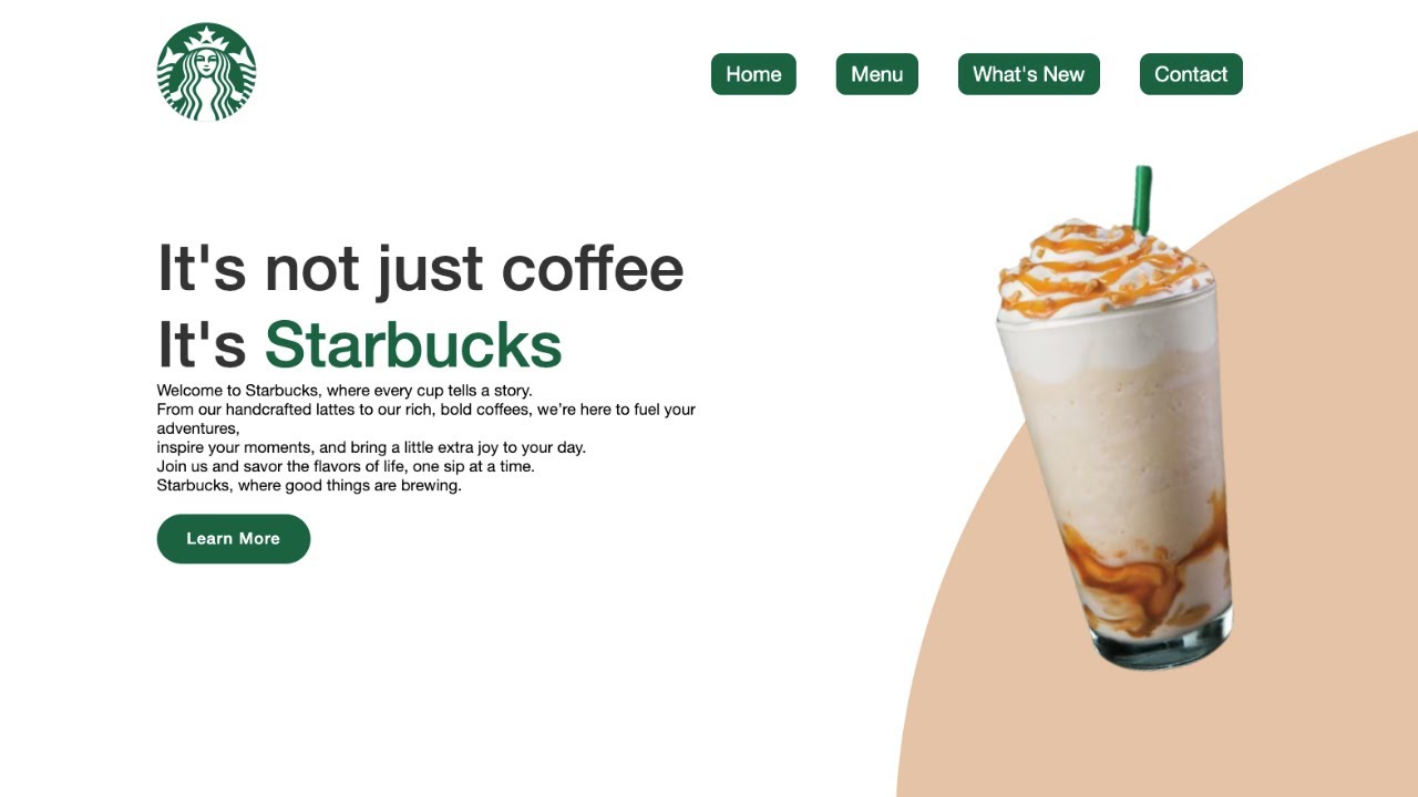 Starbucks Homepage Website Design Using HTML,CSS & JavaScript For ...