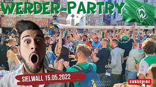 Werder Party 15.05.2022 Sielwall Viertel Bremen #NieWiederZweiteLiga