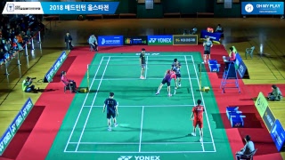 3:3이벤트 매치 | 장승훈(김천시청) 정정영(고양시청) 김동훈(국군체육부대) vs 라민영(충주시청) 장인호(던롭) 김덕영(MG새마을금고) [2018 배드민턴 올스타전]