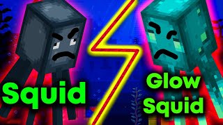 Squid vs Glow Squid - Minecraft Caves and Cliffs Update