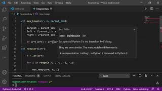 Heap Sort Algorithm | Python implementation | VS code