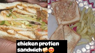 Chicken Protien sandwich🥪Easy and tasty recipe🤤🥰