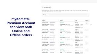 Video Tutorial #9 myKomatsu Customer Portal - My Orders