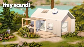 SCANDINAVIAN TINY HOUSE 🏔 The Sims 4 Speed Build (no talking) | No CC