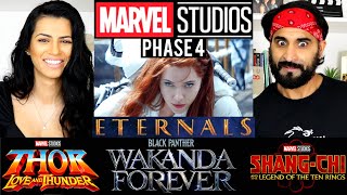 MARVEL STUDIOS - MCU Phase 4 Trailer REACTION!! (Eternals, Black Panther 2, Spider-Man, Thor)