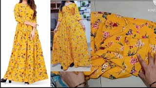 फूल लंबाई का गाउन बनाना सीखे | How to make full length gown #gowns