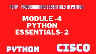 ||Python Essentials 2|MODULE-4 ANSWER|CISCO ANSWER||PCAP - Programming||Module 4 answer