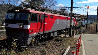 【2022/03/04 東北本線を走る貨物列車･ジョイント音あり】4051ﾚ トヨタロングパスエクスプレス(笠寺→盛岡タ･EH500-5牽引)