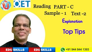 Edu Skills OET: Reading Part -C:Sample 1: Text - 2: ADHD - Strategies -Tips & Tricks: OET Made Easy