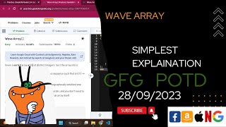 Wave Array | gfg potd today | POTD | GFG Problem of the Day | C++ | Java | Python @CodeThurst