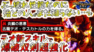 殆どのモンスターを2～3分で狩猟する話題の双剣装備を火力型に改造。爆破双剣強いぞ…!!火力型とおすすめ快適型2種紹介＆実践。神おま不要で作れるよ【モンハンライズ/MHRise【モンスターハンターライズ