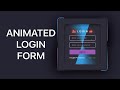 Animated Login Form with Glowing Gradient Border | HTML & CSS Tutorial for Beginners