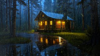 Gentle Night RAIN - Rain Sounds For Sleeping - Thunderstorm Sounds, Relax, Study, ASMR