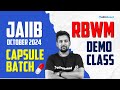 JAIIB Oct 2024 RBWM Capsule Batch Demo Class | JAIIB RBWM Marathon Class | JAIIB RBWM Oliveboard