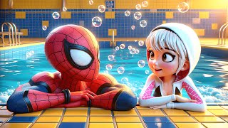 Spider Man Trapped in the Pool! - Funny Animation - Marvel's Spidey and his Amazing Friends