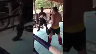 Andi Uustalu vs Simon Marcus sparring at Banchamek Gym