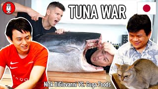 #219 Japanese React to Guga Food's cooking $3000 Bluefin TUNA | Ft. Nick Digiovanni