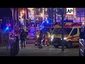 german police at scene of suspected deadly car attack on christmas market in magdeburg