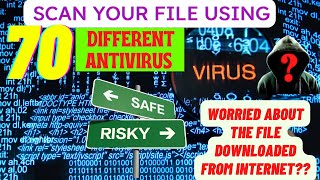 Scan your files using 70 different antivirus without actually installing it | FREE