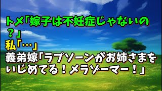 【スカッとひろゆき】トメ｢嫁子は不妊症じゃないの？｣ 私｢…｣ 義弟嫁｢ラプソーンがお姉さまをいじめてる！メラゾーマー！｣