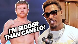 Jermall Charlo says he's bigger than Canelo! Calls him LEGEND & says they will put on a great fight!