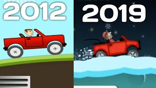 EVOLUTION OF HILL CLIMB RACING! THEN VS NOW 2012 - 2019