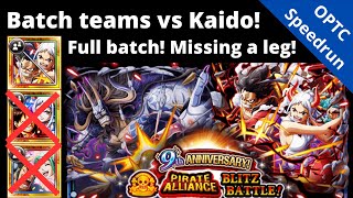 9th Anniversary Blitz Battle has arrived! 3 teams with full batch and one missing leg! OPTC Blitz